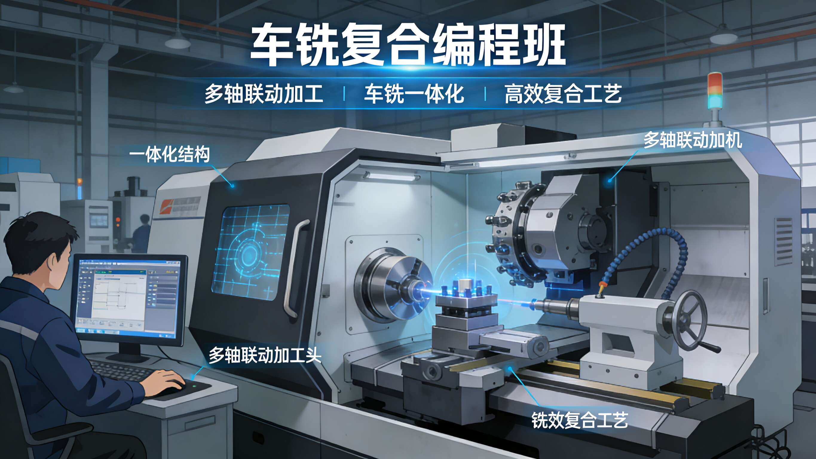 车铣复合编程(三轴基础) - 友恩机械师实训中心